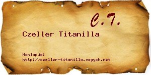 Czeller Titanilla névjegykártya
